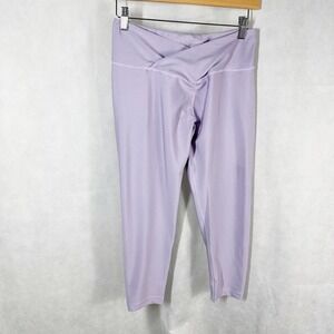 Obsession V Cut Scrunch Seam Capri Leggings Lilac Size Large